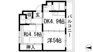 逆瀬川5号棟の物件間取画像